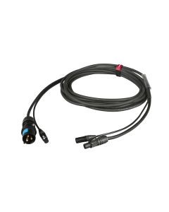 Câble assemblé pour enceintes actives, 15 m, XLR 3 points, powerCON TRUE1 20 A, IP44