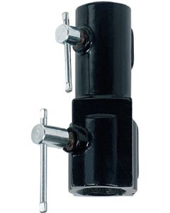 Adaptateur pour pied d'éclairage, aluminium moulé sous pression, Ø 35 mm vers Ø 28 mm, noir