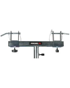 Support en T pour structure, 435 mm, réglable de 250 à 350 mm, tube inférieur Ø 35 mm