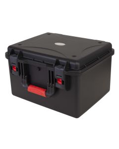Mallette moulée par injection en polypropylène, 465 x 400 x 290 mm, noir mat, mousse personnalisable