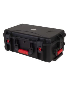 Valise de protection en polypropylène injecté, 580 x 345 x 230 mm, poignée rétractable, roulettes encastrées