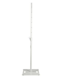 Pied d'enceinte en acier et aluminium, hauteur 1150-2000 mm, charge maximale 30 kg, base 490 x 490 mm