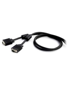 Câble VGA, D-SUB 15 broches avec ferrites, 15,0 m, noir
