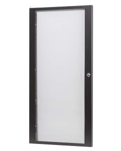 Façade avant pour rack, 18U, cadre en acier, plexiglas, serrure de sécurité à clé