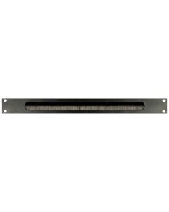 Panneau passe-câbles pour rack 19", 1U, aluminium, ouverture 340 mm x 23 mm