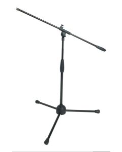 Pied de microphone bas avec perche, trépied en nylon, hauteur 500 à 850 mm, perche 750 mm