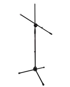 Pied de microphone double, perche réglable, hauteur 975 à 1580 mm, embase trépied Ø 720 mm