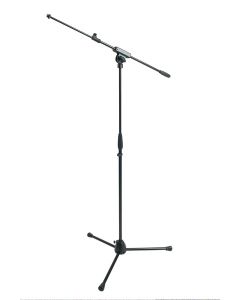Pied de microphone à perche extensible, base trépied en aluminium moulé, hauteur 950 à 1600 mm