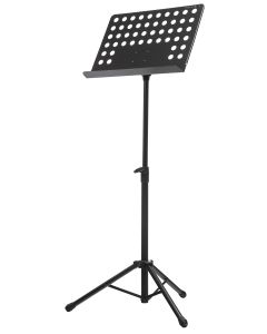 Pupitre à partitions, support perforé orientable, charge maximale 8 kg, hauteur 630 à 1350 mm