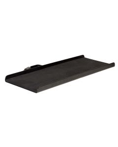 Plateau rectangulaire en acier, surface 350 x 120 mm, mousse, noir mat