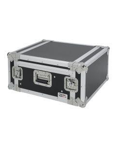 Flight case rack combiné 19', 4 U en façade, 10 U supérieur, profondeur utile 450 mm