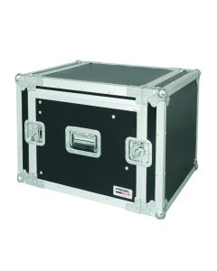Flight case rack combo 19 pouces, 8U avant, 10U supérieur, profondeur rackable 45 cm