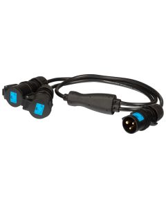 Répartiteur d’alimentation électrique, 16 A, 230 V~, IP44, câble 3 x 2.5 mm2 ignifugé