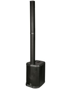 Système colonne amplifié portable, 1200 W crête, subwoofer 12", mixeur 4 canaux, Bluetooth