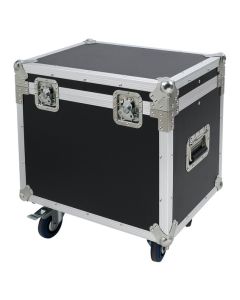 Flight case multifonction, contreplaqué marin 9 mm, 4 roulettes de 100 mm, noir