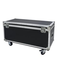 Flight case multifonction, contreplaqué marin 9 mm, roulettes 100 mm avec freins, 1200 x 500 x 400 mm