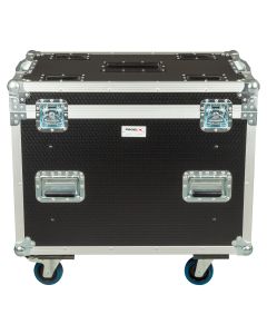 Flight case multifonction, contreplaqué marin 9 mm, 4 roulettes pivotantes 100 mm, IP20
