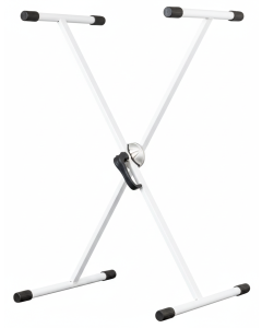 Support de clavier simple niveau, réglage SNAP LOCK, blanc mat, charge maximale 40 kg