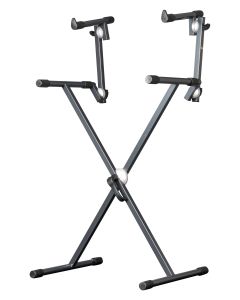 Support clavier à deux niveaux, réglage SNAP LOCK, charge maximale 50 kg, gris anthracite