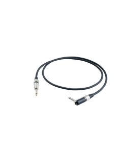 Câble instrument mono, jack Ø 6.3 mm droit vers jack Ø 6.3 mm coudé, 5 m, noir