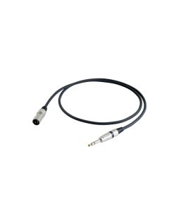 Câble audio symétrique jack stéréo Ø 6,3 mm vers XLR 3 broches mâle, 10 m, noir