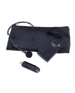 Système microphone serre-tête sans fil, 2,4 GHz, récepteur USB, autonomie jusqu'à 20 h