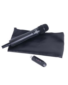 Système de microphone sans fil USB, 2,4 GHz, capsule dynamique, portée jusqu'à 25 m, 16 bits à 38,5 kHz