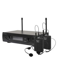 Système de microphone sans fil UHF, double canal, 863-865 MHz, audio numérique 24 bits