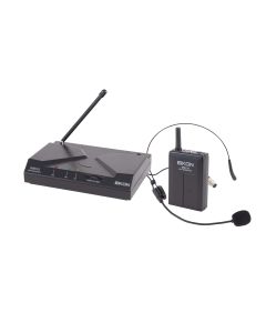 Système microphone serre-tête sans fil UHF, cardioïde, 863-865 MHz, autonomie jusqu'à 8 h
