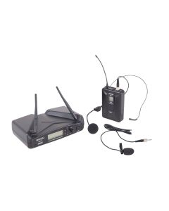 Système de microphone sans fil UHF, PLL, 16 canaux, 518-550 MHz, portée 30 m