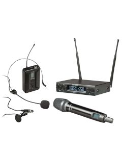 Système de microphone sans fil UHF, diversité réelle, 2 émetteurs, portée de 50 m
