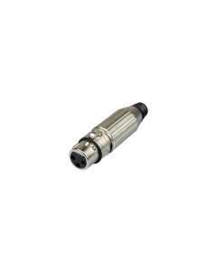 Connecteur XLR femelle en ligne, 3 broches, 16 A, IP40, verrouillage par loquet
