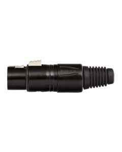 Embase femelle XLR à monter sur câble, 3 pôles, boîtier en aluminium moulé sous pression, noire