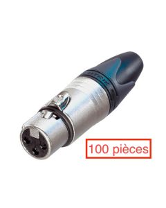 Fiche XLR femelle, 3 pôles, sachet de 100 pièces - NEUTRIK
