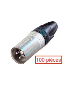 Fiche XLR mâle, 3 pôles, sachet de 100 pièces - NEUTRIK
