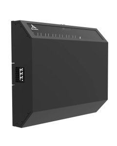 Coffret slim pour appareil 19", 3 U, noir, vertical, fixation murale