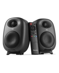 Enceintes actives hifi monitoring 120W, set de 2 pièces, BT, aux, USB, noires - RS60