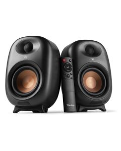 Enceintes actives hifi monitoring 160W, set de 2 pièces, BT, aux, USB, cuivre - RS80