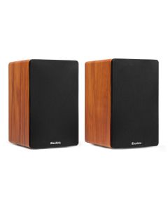 Enceintes actives hifi monitoring 80W, set de 2 pièces, BT, aux, USB, bois - KS01