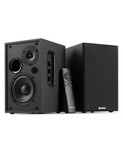 Enceintes actives hifi monitoring 80W, set de 2 pièces, BT, aux, USB, noires - KS02