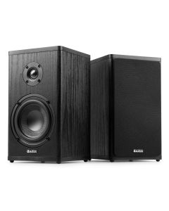 Enceintes actives bibliothèque, autonome sur batterie, sans fil, BT, aux, noires - BS20