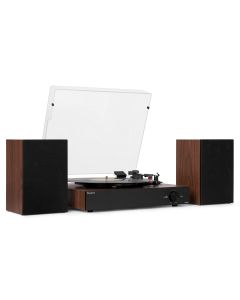 Platine disque, HQ, avec haut-parleurs, BT, bois sombre - RP325W