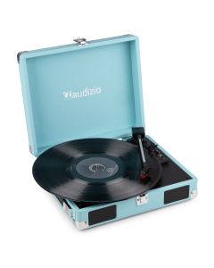 Platine disque format malette, avec enceintes intégrées, bleue - RP111BL
