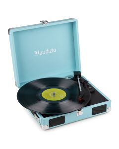 Platine disque format malette, avec enceintes intégrées, bleue - RP111BL