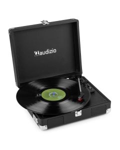 Platine disque format malette, avec enceintes intégrées, noire - RP111BK