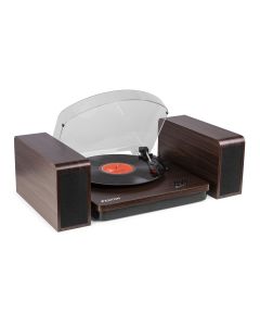 Platine disque avec enceintes, bois sombre RP168DW