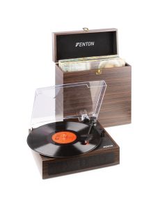 Platine disque, avec valise de rangement en bois foncé - RP170D