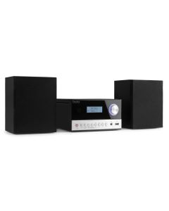 Chaîne Hi-Fi DAB+, noire/argent Arles