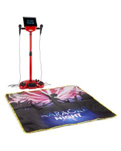 Karaoké rouge avec tapis de scène éclairé - KSM15R