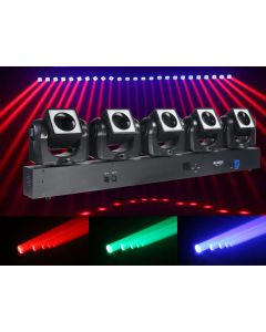 Barre 4 x lyre beam 40W 4en1 RGBW, anneau lumineux 120 LEDs RGB - GALAXY5